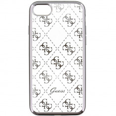 Husa Protectie Spate Guess GUHCP6TR4GSI Transparent Argintiu pentru APPLE iPhone 6, iPhone 6S foto