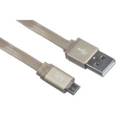 Cablu de date Kit 8600USBALUGD microUSB - USB 1m auriu foto