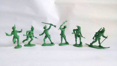 lot 6 soldati plastic verde armata alpina, Cane (Simonetti), serie completa foto