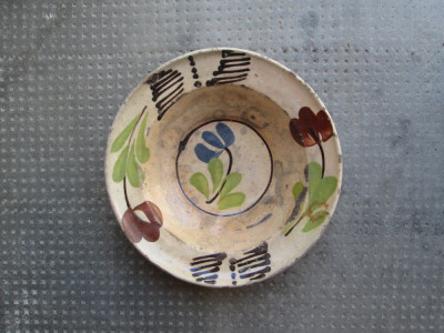 6 Farfurie veche din ceramica pentru agatat pe perete blid vechi 23 cm diam. foto