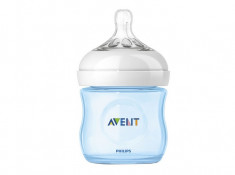 Biberon Philips Avent Natural SCF692/17 pentru hranire naturala 125ml albastru foto