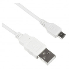 Cablu de date Kit 8600USBDATWHKT microUSB - USB 1m alb foto