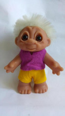 Papusa Troll (pitic, trol), cauciuc, 18cm, par alb, original Danez (Denmark) foto