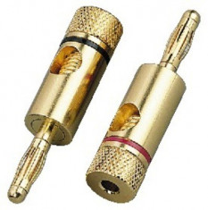 Pair of banana plugs for speakers Monacor BP-150G foto