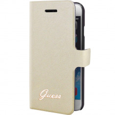 Husa Flip Cover Guess GUFLBKP6TOC Tori Bej pentru APPLE iPhone 6, iPhone 6S foto