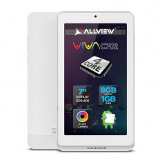 Tableta Allview Viva C702 7 inch Cortex A53 1.3 GHz Quad Core 1GB RAM 8GB flash WiFi Android 6.0 White foto