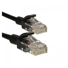 Cablu UTP 4World Patchcord neecranat Cat 5e 20m Negru foto