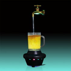 Fantana de apa in forma de halba de bere cu robinet si led-uri colorat foto
