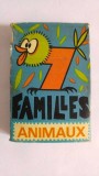 Joc de carti, vechi, vintage, 7 Familles Animaux, instructiuni in franceza,