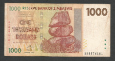 ZIMBABWE 1000 1.000 DOLARI DOLLARS 2007 [19] P-71 foto