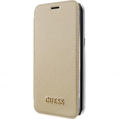 Husa Flip Cover Guess GUFLBKS8LIGLTGO Auriu pentru SAMSUNG Galaxy S8 Plus foto