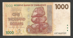 ZIMBABWE 1000 1.000 DOLARI DOLLARS 2007 [13] P-71 foto