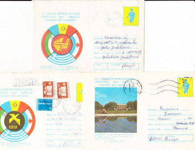 bnk ip Lot 3 intreguri postale 1978 - circulate - Balcaniada de mars foto
