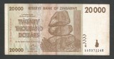 ZIMBABWE 20000 20.000 DOLARI DOLLARS 2008 [12] P-73a