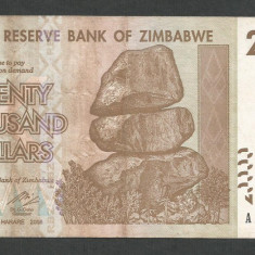 ZIMBABWE 20000 20.000 DOLARI DOLLARS 2008 [12] P-73a