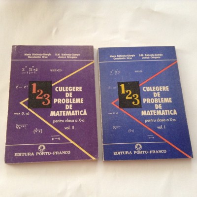D MBATINETU GIURGIU CULEGERE DE PROBLEME DE MATEMATICA CLASA A X-A,RF12/3 foto
