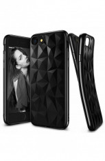 Husa Protectie Spate Ringke Prism Ink Black plus folie protectie display pentru Apple iPhone 7 foto