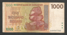 ZIMBABWE 1000 1.000 DOLARI DOLLARS 2007 [24] P-71 foto