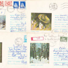 bnk ip Lot 5 intreguri postale 1975 - circulate - Pictura Andreescu