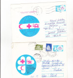 Bnk ip Lot 2 intreguri postale 1977 - circulate - Crucea Rosie, Dupa 1950