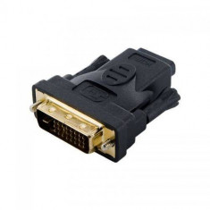 Adaptor 4World DVI-D Male (24+1) - HDMI Female Negru foto