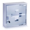 Dulap Medicamente Inox 30x30x12 cm, Baie, Mobilier Farmacie, 2 Chei