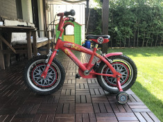 Bicicleta copii 16&amp;quot; Fulger McQueen aproape noua foto