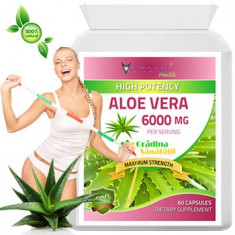 Aloe Vera 6000 Mg pt Detoxifiere, Digestie, Piele - 60 Capsule - Ft Concentrata foto