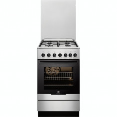 Aragaz mixt Electrolux EKK 52550OX, 4 arzatoare pe gaz, cuptor electric, aprindere integrata, grill, inox foto