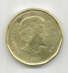 CANADA 1 DOLLAR 2013 STARE FOARTE FOARTE BUNA foto