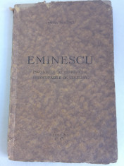CIPRIAN DOICESCU(dedicatie/semnatura pt. pictorul HENRY CATARGI) EMINESCU, 1933 foto