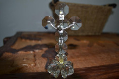 Crucifix din cristale Swarovski / Cruce cristal Swarovski / Icoana Italy foto