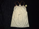 Rochie Sarafan Dama Bumbac Bej Nude Brettele Piele Maro Buzunare Gogosar Vara