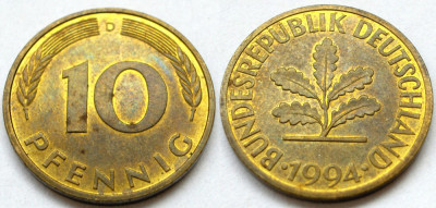 GERMANIA 10 PFENNIG 1994 D ** foto