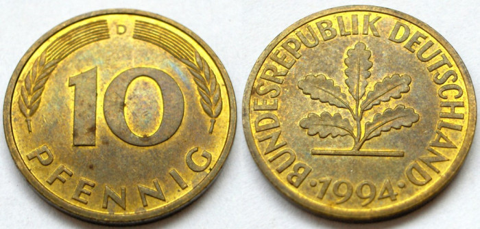 GERMANIA 10 PFENNIG 1994 D **