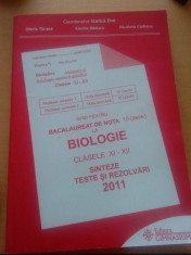 Sinteze. Teste ?i Rezolvari. Biologie Clasele XI -XII. foto