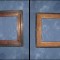 Rama neagra cu maro veche din lemn. Ext.33/28.5,int.25/20,lata 5 cm.