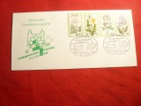 Carton filatelic oficial -Serie Flora1977,stamp. speciala 1990 RFG