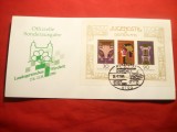 Carton filatelic oficial -Colita Jungestil 1977,stamp. sec.1990 RFG