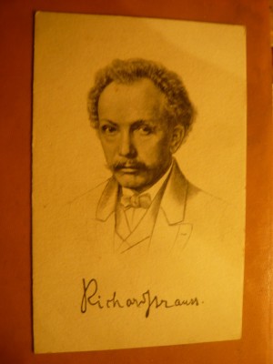 Ilustrata Richard Strauss - Compozitor Ed. Stengel ,autograf tiparit foto