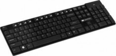 2.4GHZ wireless keyboard, 104 keys, slim design, chocolate key caps, US layout (black) foto