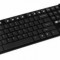 2.4GHZ wireless keyboard, 104 keys, slim design, chocolate key caps, US layout (black)