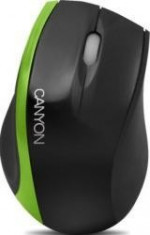 CANYON CNR-MSO01NG Input Devices - Mouse Box CNR-MSO01N (Cable, Optical 800dpi,3 btn,USB), Black/Green foto