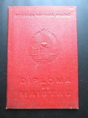 Diploma de Maistru veche: 1964 / Maistru Mecanic Montator foto