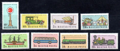 UNGARIA 1959, Aviatie, Locomotiva, Transporturi, MNH, serie neuzata foto