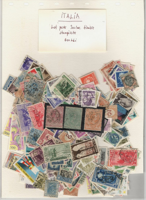 ITALIA. Lot peste 300 buc. timbre stampilate