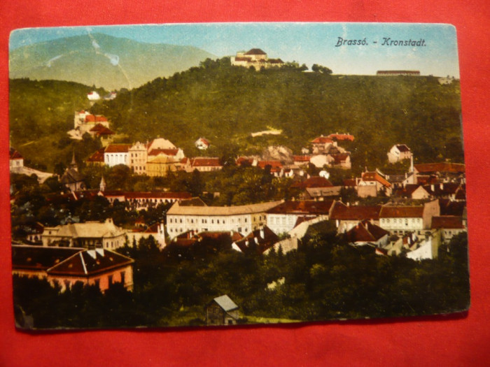 Ilustrata Brasov - Vedere - Ed. Hubert Hedwig 1917 color