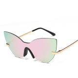 OChelari De Soare Dama Fashion Design Unic Fara Rama - UV400 - Model 5, Femei, Protectie UV 100%, Metal