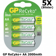 GP ReCyko+ AA 2000mAh baterii reincarcabile Continutul pachetului 5 x Blister foto