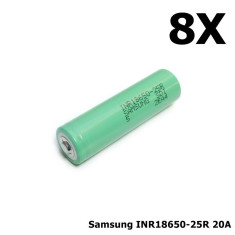 Samsung INR18650-25R 20A Continutul pachetului 8x, Tip Button Top, Capacitate 2500mAh foto